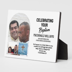 Custom Name Photo CELEBRATING YOUR BAPTISM  Plaque