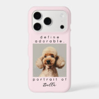 Custom Name Photo Cute Dog Fun Quote Pastel Pink