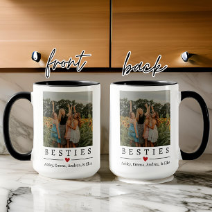 Custom Name & Photo Friend Mug, Gift for Besties Mug