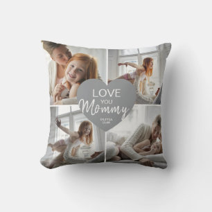 Custom Name Photo Pillow for Mum