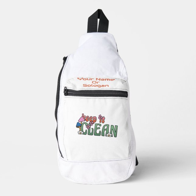 Custom Name & Photo Sling Bag Personalised Style (Front)