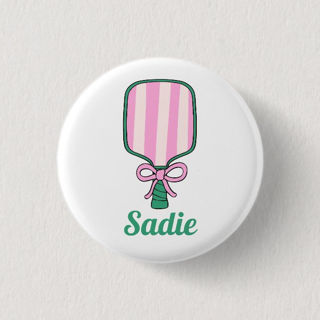 Custom Name Pickleball Bag Button (Front)