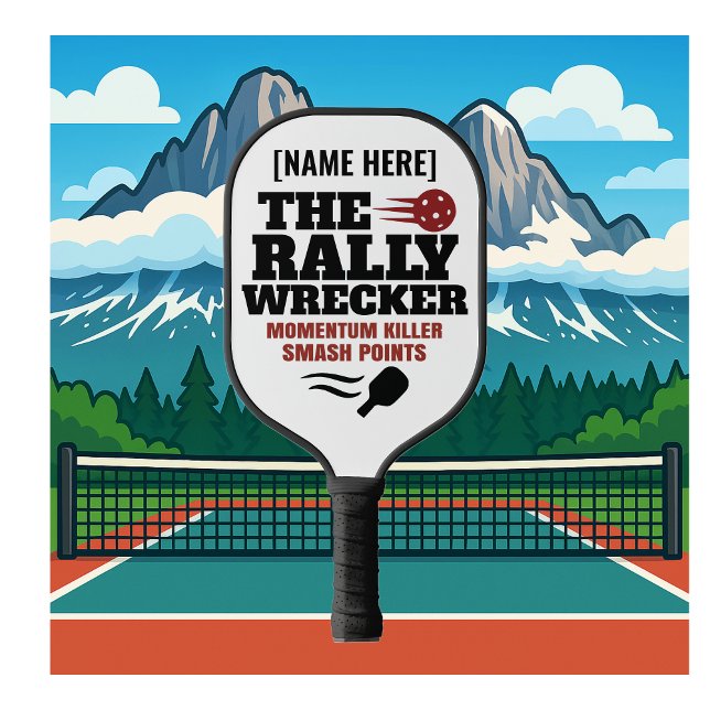 Custom Name Pickleball Paddle The Rally Wrecker (PICKLEBALL PERSONALIZED NAME PADDLE)