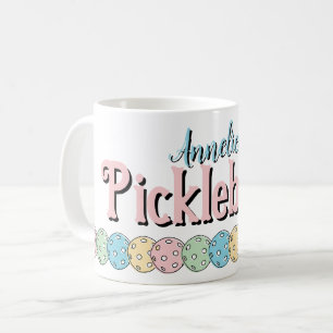 Custom Name "Pickleballer" Pickleball pastel cute Coffee Mug