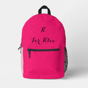 CUSTOM NAME PINK BACKPACK