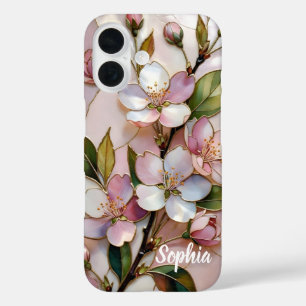 Custom Name Pink Blossom Floral Phone Case