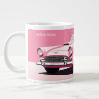 Custom Name Pink Classic Car