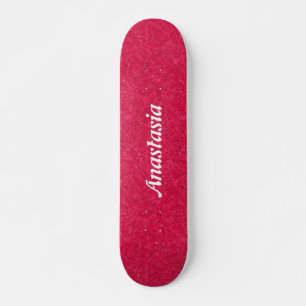 Custom name pink girly modern pattern skateboard