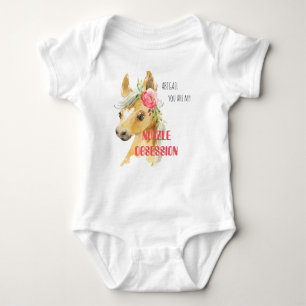 Custom Name Pink Pony You Are My Nuzzle Obsession Baby Bodysuit