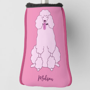 Custom Name Pink Poodle Golf Head Cover