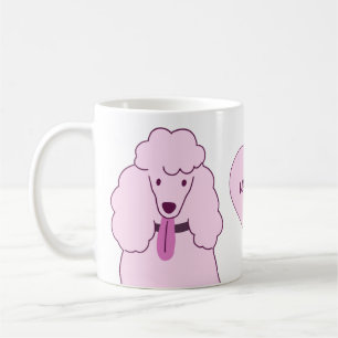 Custom Name Pink Poodles Coffee Mug