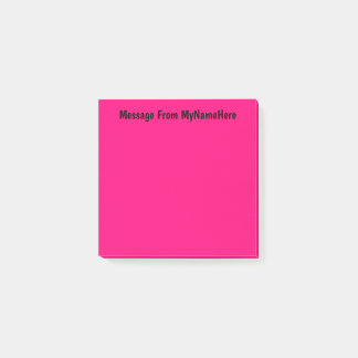 Custom Name Pink Post-it Notes