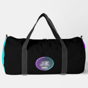 Custom Name Pink Teal Gym Bag JK 2021