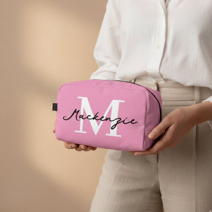 Custom Name Pink Toiletry Bag Gift for Mom Grandma
