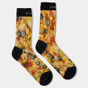 Custom Name Pizza Lover's Men's Crew Socks