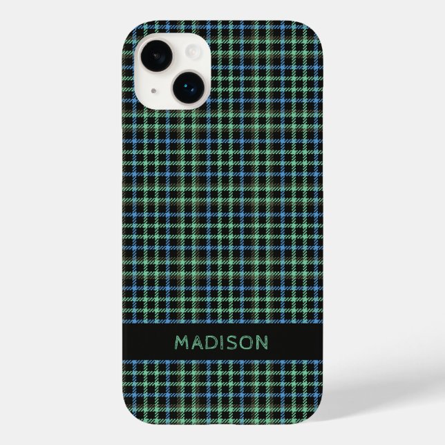 Custom Name Plaid / Tartan Pattern Case-Mate iPhone Case (Back)