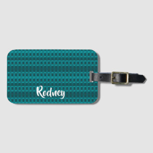 Custom name plastic blocks luggage tag