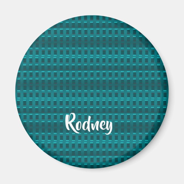 Custom name plastic blocks magnet (Front)