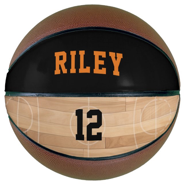  Custom Name Player Number Basketball (Front)