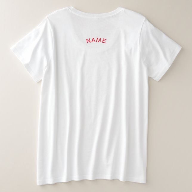 CUSTOM NAME PLUS SIZE COTTON T-SHIRT BUTTERFLY (Design Back)