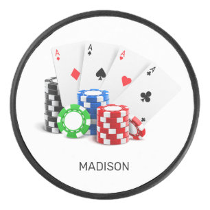 Custom Name Poker / Casino Hockey Puck
