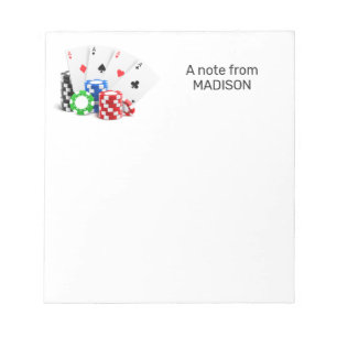 Custom Name Poker / Casino Notepad