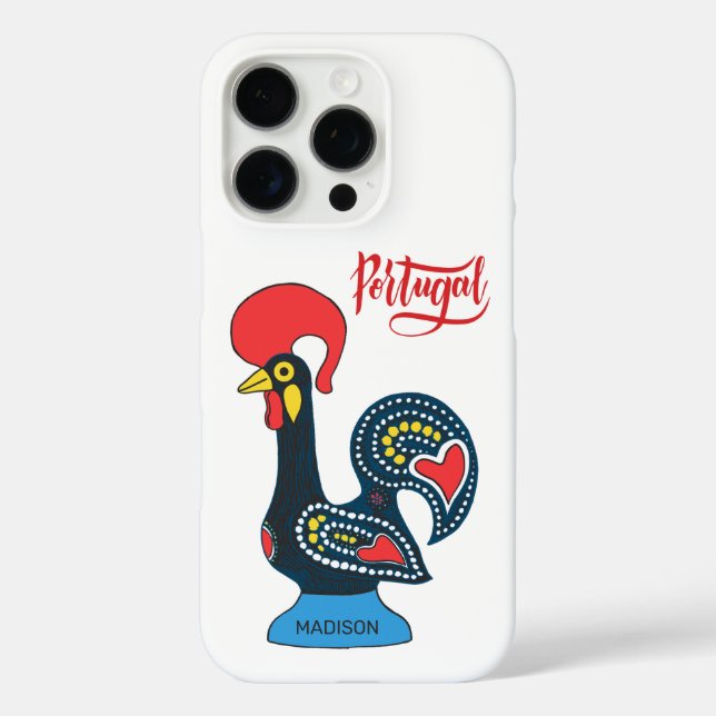 Custom Name Portugese Rooster Case-Mate iPhone Case (Back)