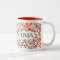 Custom Name Pretty Floral Red Colourful Girly Mug