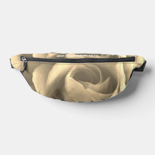 Custom Name Pretty Vintage BEIGE ROSE Fanny Pack