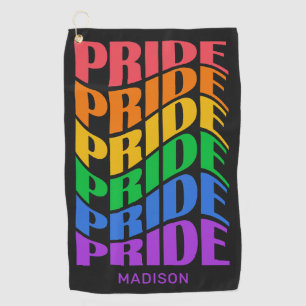 Custom Name Pride Golf Towel