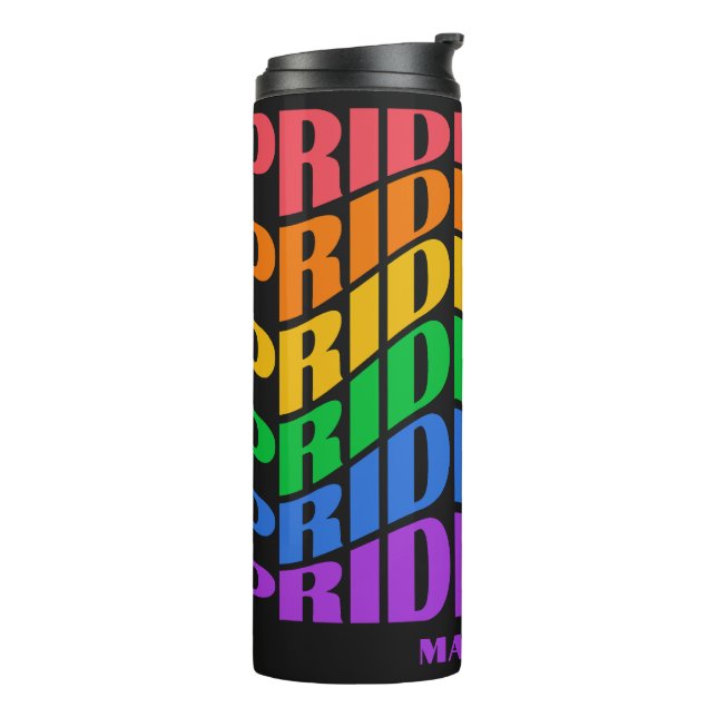 Custom Name Pride Thermal Tumbler (Rotated Left)