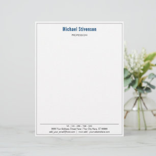 Custom Name Profession Address Modern Personalised Letterhead