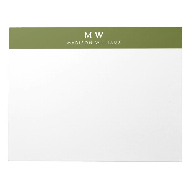 Custom Name Professional Business  Notepad (Front)