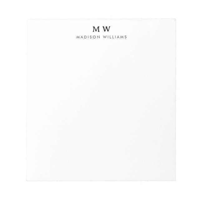 Custom Name Professional Business  Notepad (Front)