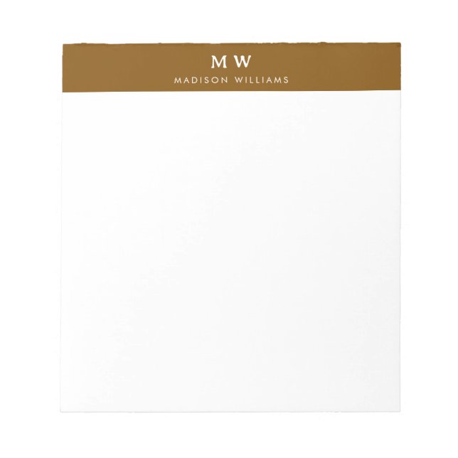 Custom Name Professional Business  Notepad (Front)