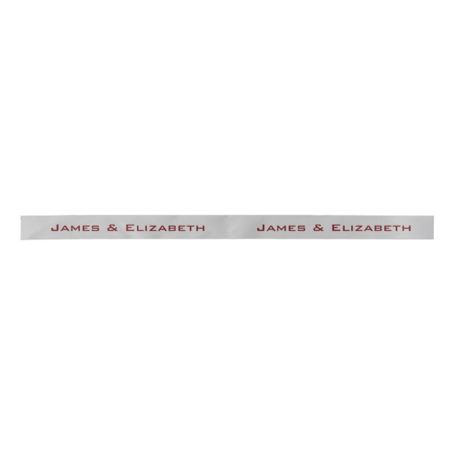 Custom Name Professional Minimalist Plain Satin Ribbon (Front)