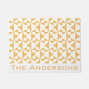 Custom Name Pumpkin Pinwheels Doormat