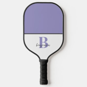 Custom Name Purple Monogram Pickleball Paddle