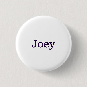 Custom name purple text 3 cm round badge