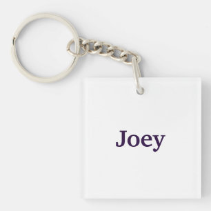Custom name purple text key ring