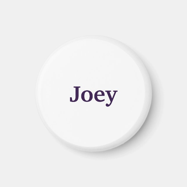 Custom name purple text magnet (Front)