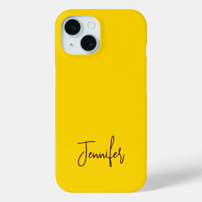 Custom name purple text yellow Case-Mate iPhone case (Back)