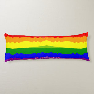 Custom Name Queer Rainbow Pride Colors Body Cushion