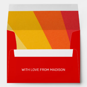 Custom Name Rainbow Colours Envelope