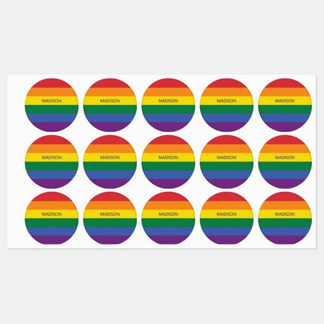 Custom Name Rainbow Flag (Sheet)