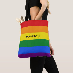 Custom name Rainbow Flag bags