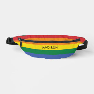 Custom Name Rainbow Flag Bum Bags
