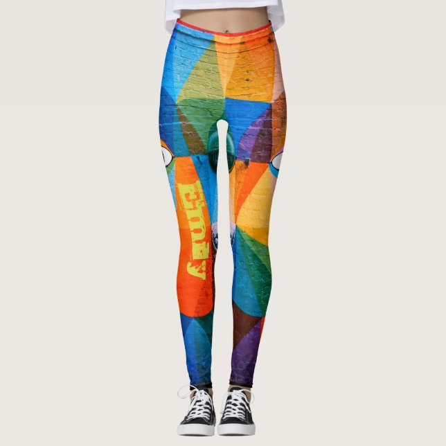 Custom Name Rainbow Leggings (Front)