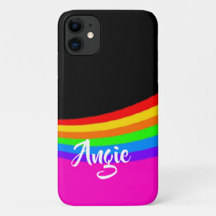 Custom name rainbow patterned Case-Mate iPhone case