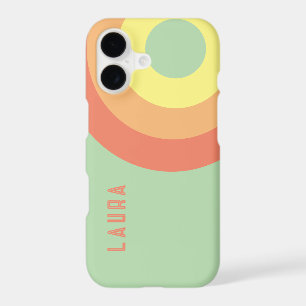 Custom name Rainbow Target – pink, Peach green